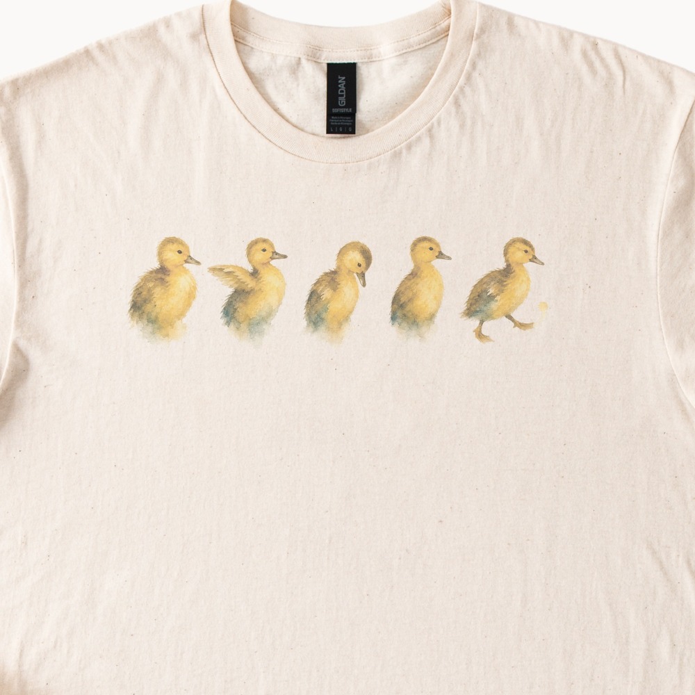 Adorable Ducklings in Motion Graphic Tee